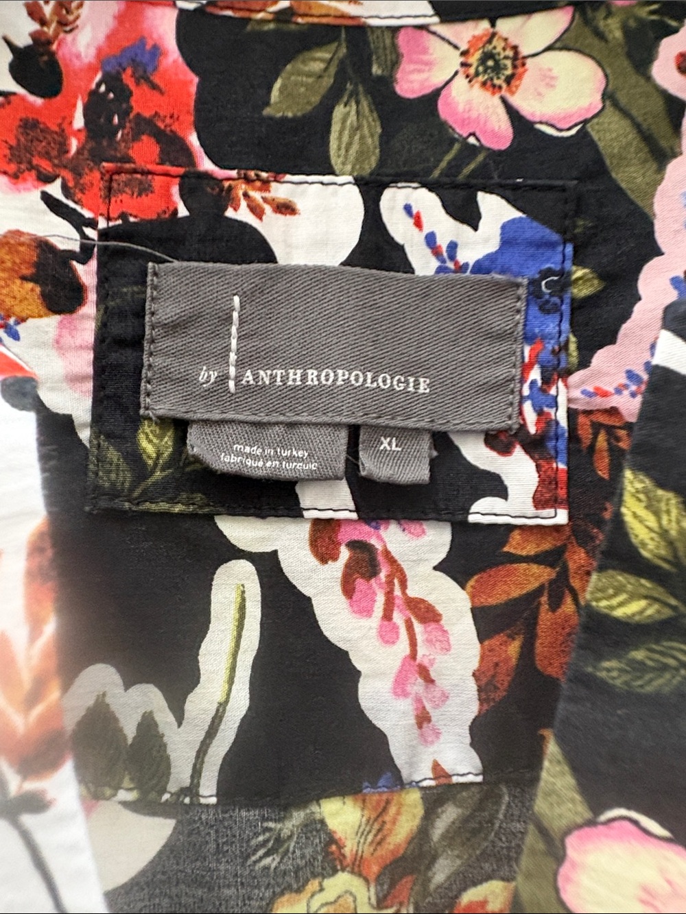 Anthropologie The Somerset Maxi Dress Short Sleeve Black Floral Smocked Waist XL - Picture 2 of 11
